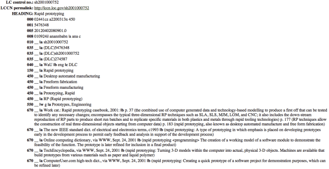 LC authorities screen shot