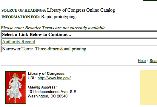 LC Authorities screenshot