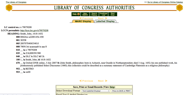 LC authority record John Smith 2