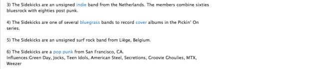 LastFM The Sidekicks