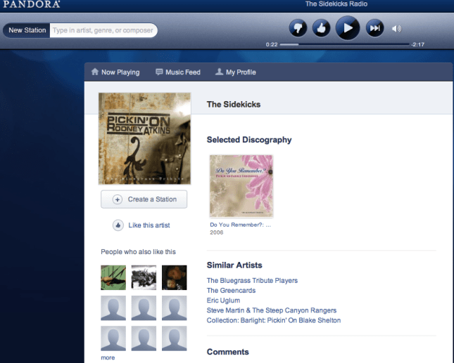 Pandora The Sidekicks bio